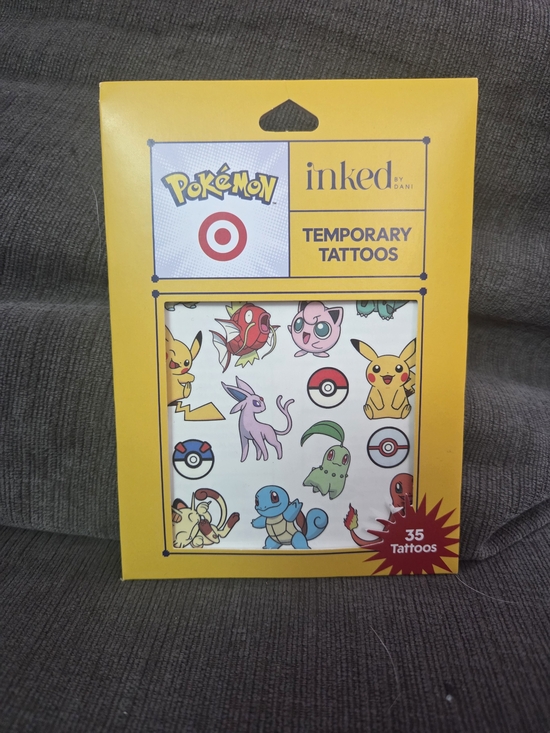 Pokemon Other - Pokémon X Target Temporary Tattoos HTF